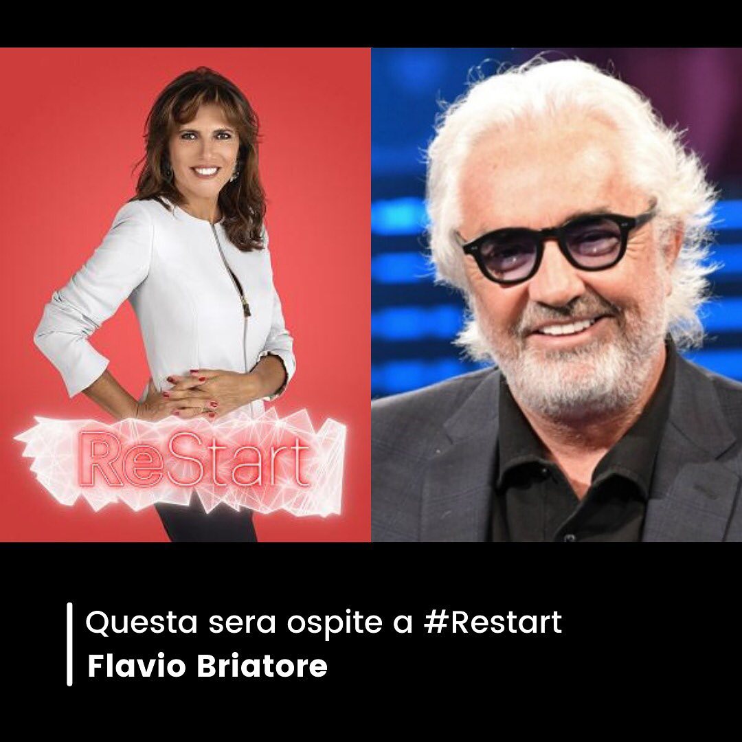 Flavio Briatore Stasera alle 23:40 sarò ospite in studio di  , al programma ReStart su Rai 2.
Vi...