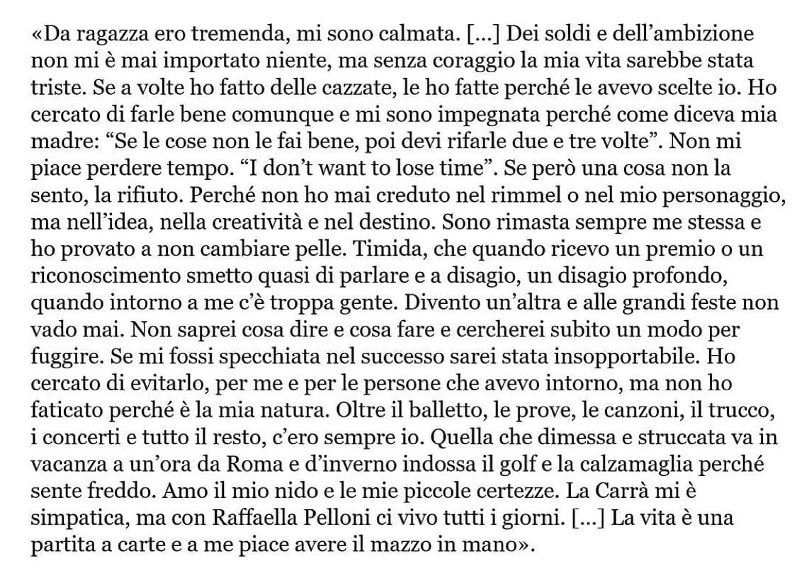 Martina Colombari Il suo talento risplenderà per sempre. 
R.I.P Raffaella Carra’...