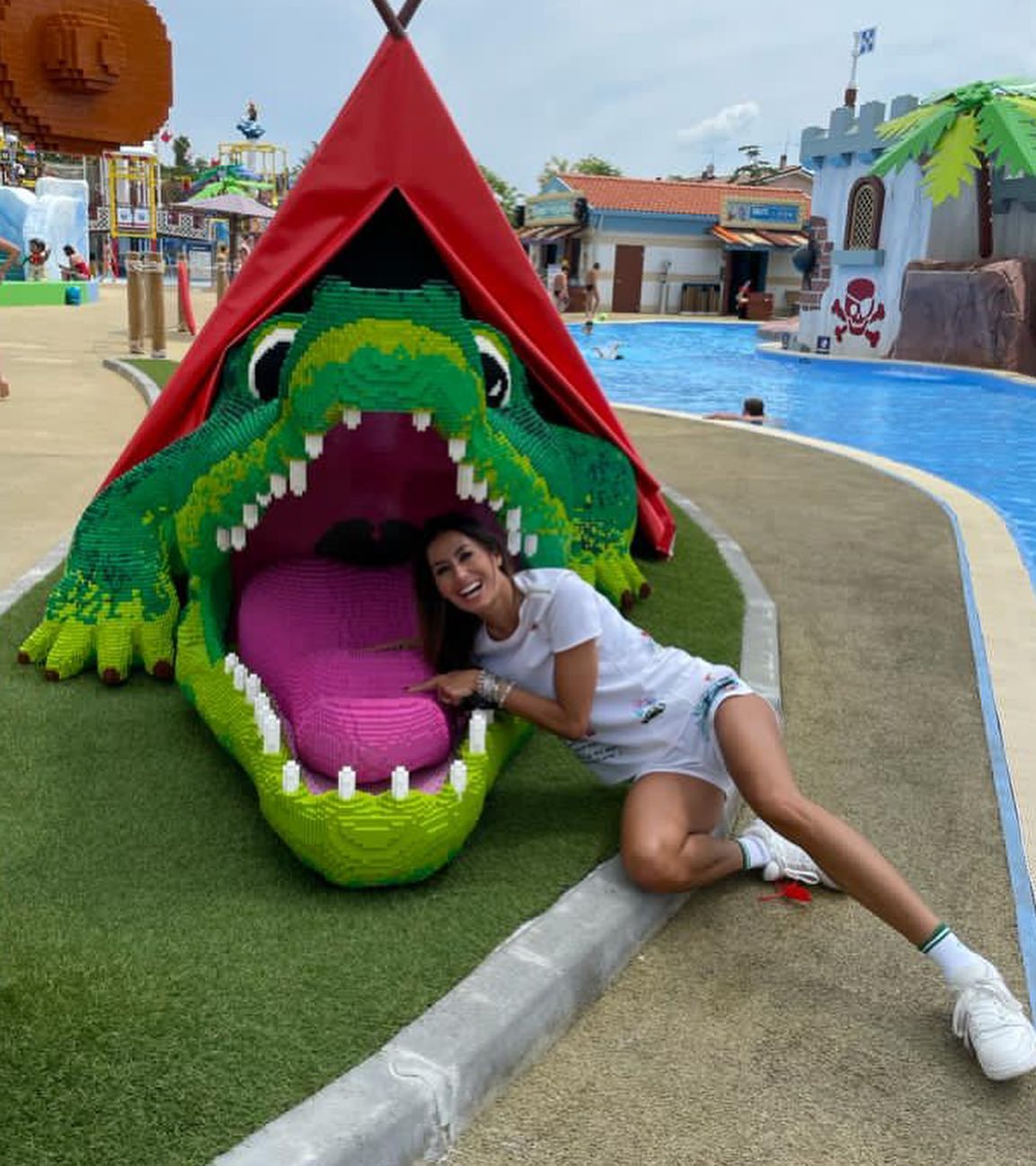 Elisabetta Gregoraci Ci siamo divertiti tanto, abbiamo riso, giocato e corso per tutta Gardaland senz...