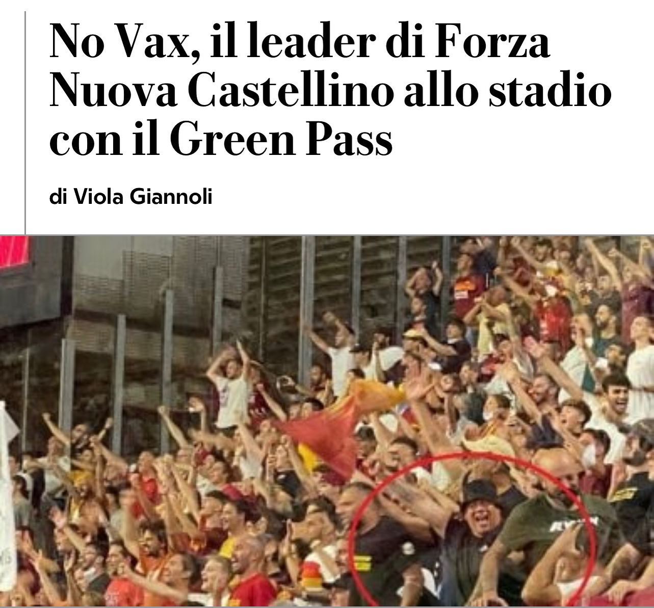 Selvaggia Lucarelli L’esponente di Forza Nuova Giuliano Castellino, ultras della Roma, tra i leader ...