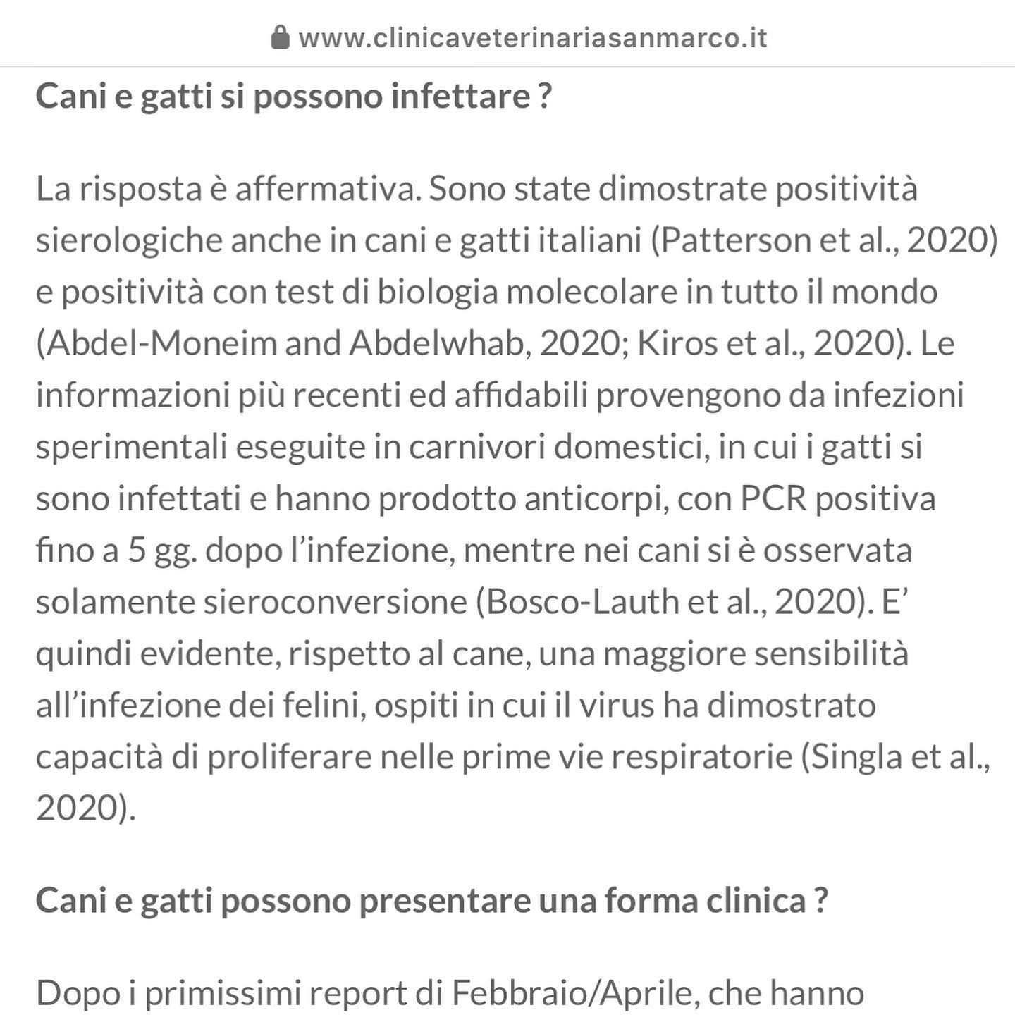 Selvaggia Lucarelli Molti studi hanno confermato la possibilità dei gatti di prendere il Covid (e al...