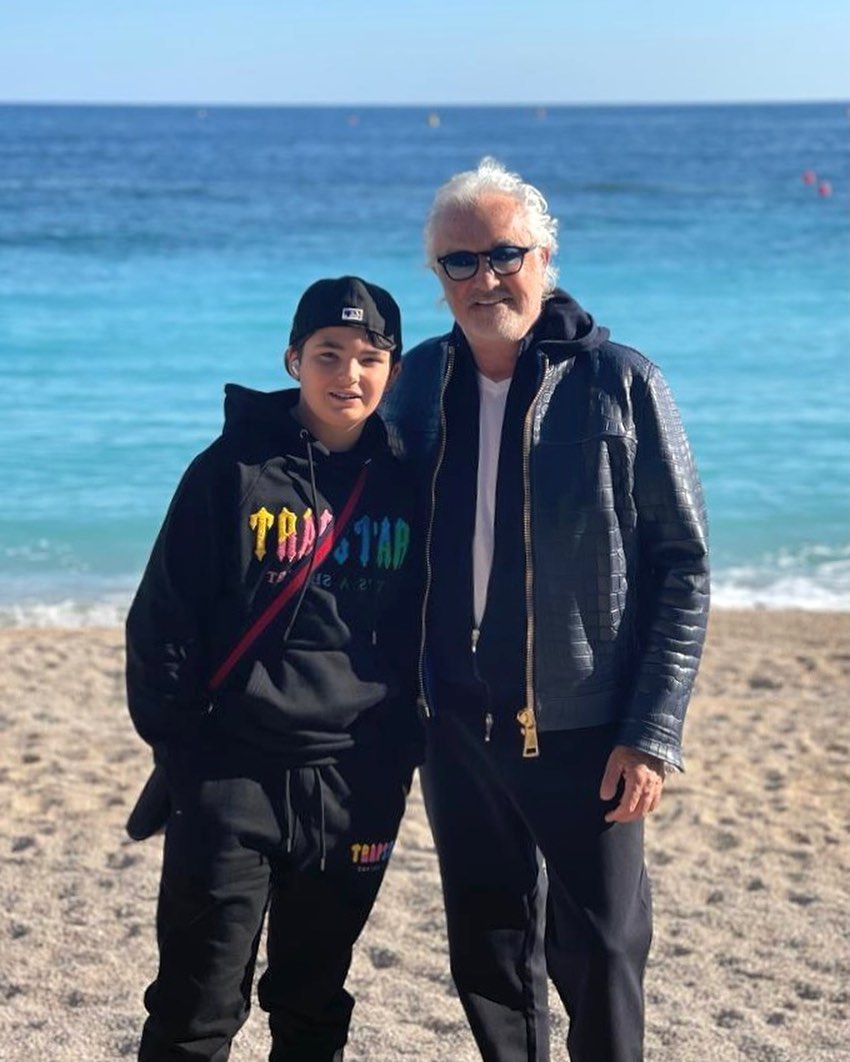 Flavio Briatore Pomeriggio in spiaggia a Montecarlo con...