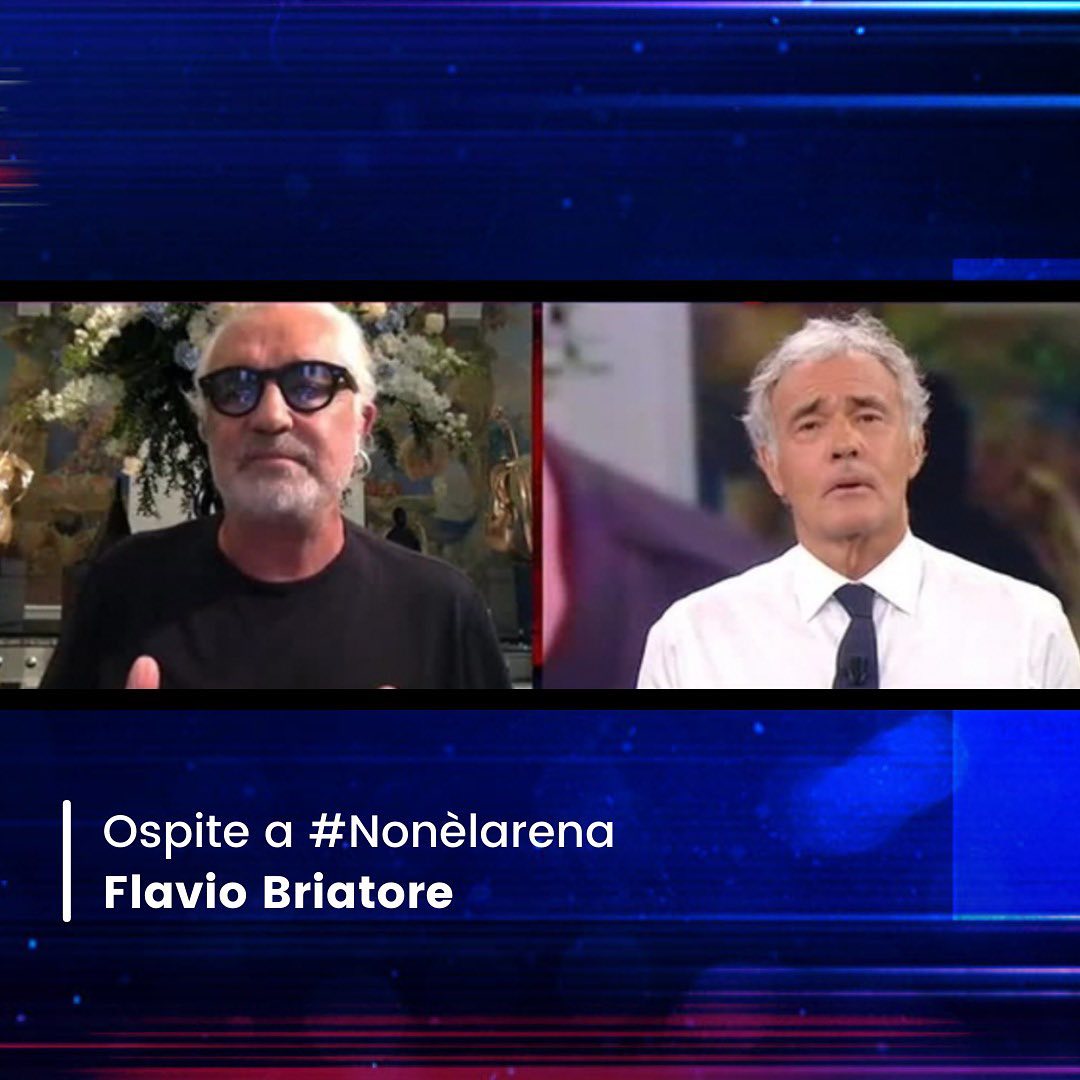 Flavio Briatore Questa sera alle 23:45 sarò ospite di Massimo Giletti a  , seguitemi...