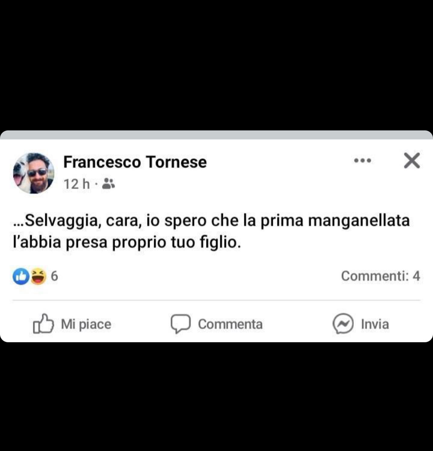 Selvaggia Lucarelli Un poliziotto. Parlando di uno studente di 17 anni....