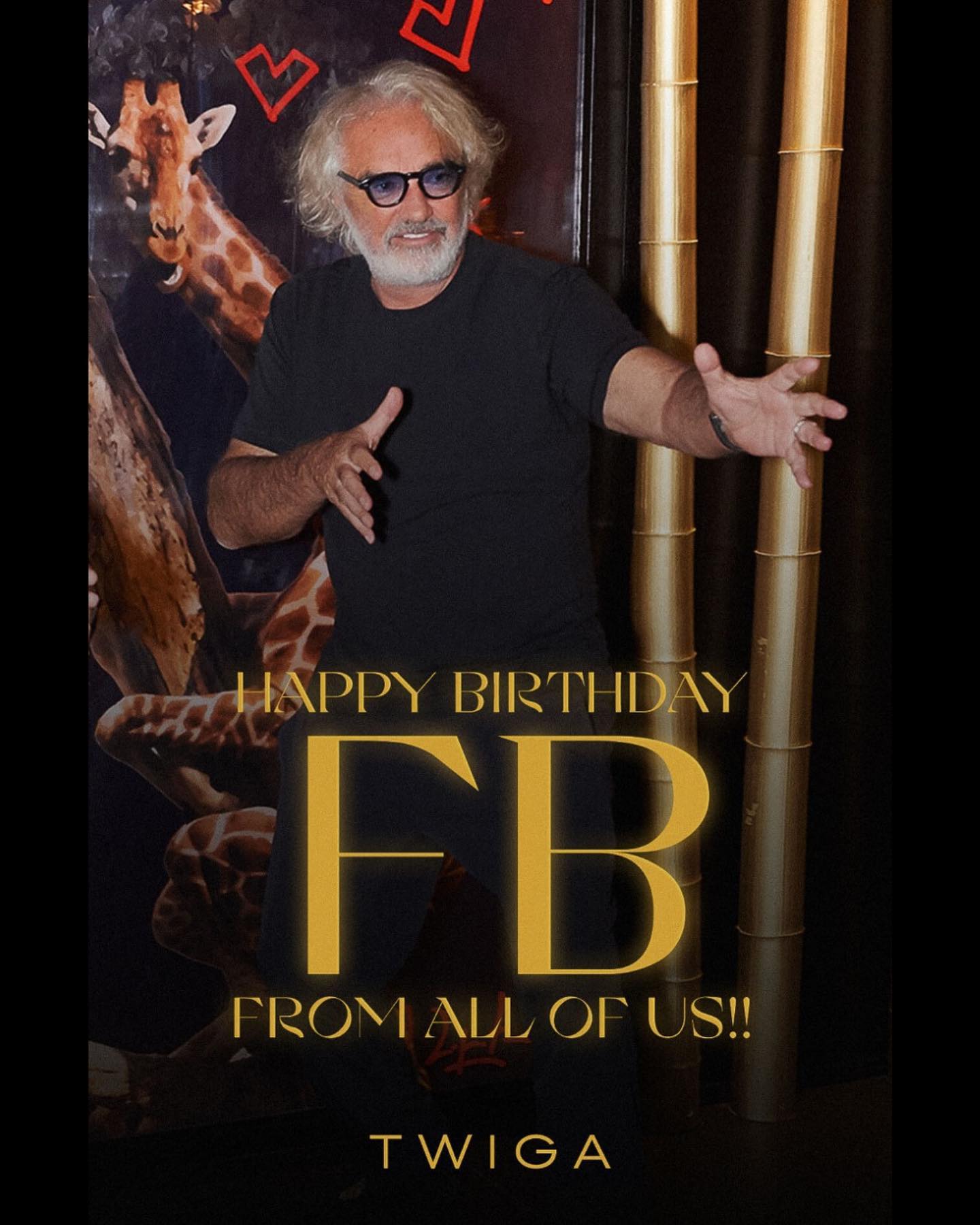 Flavio Briatore Grazie al mio grande Team per gli auguri di buon compleanno e per l’ottimo lavor...