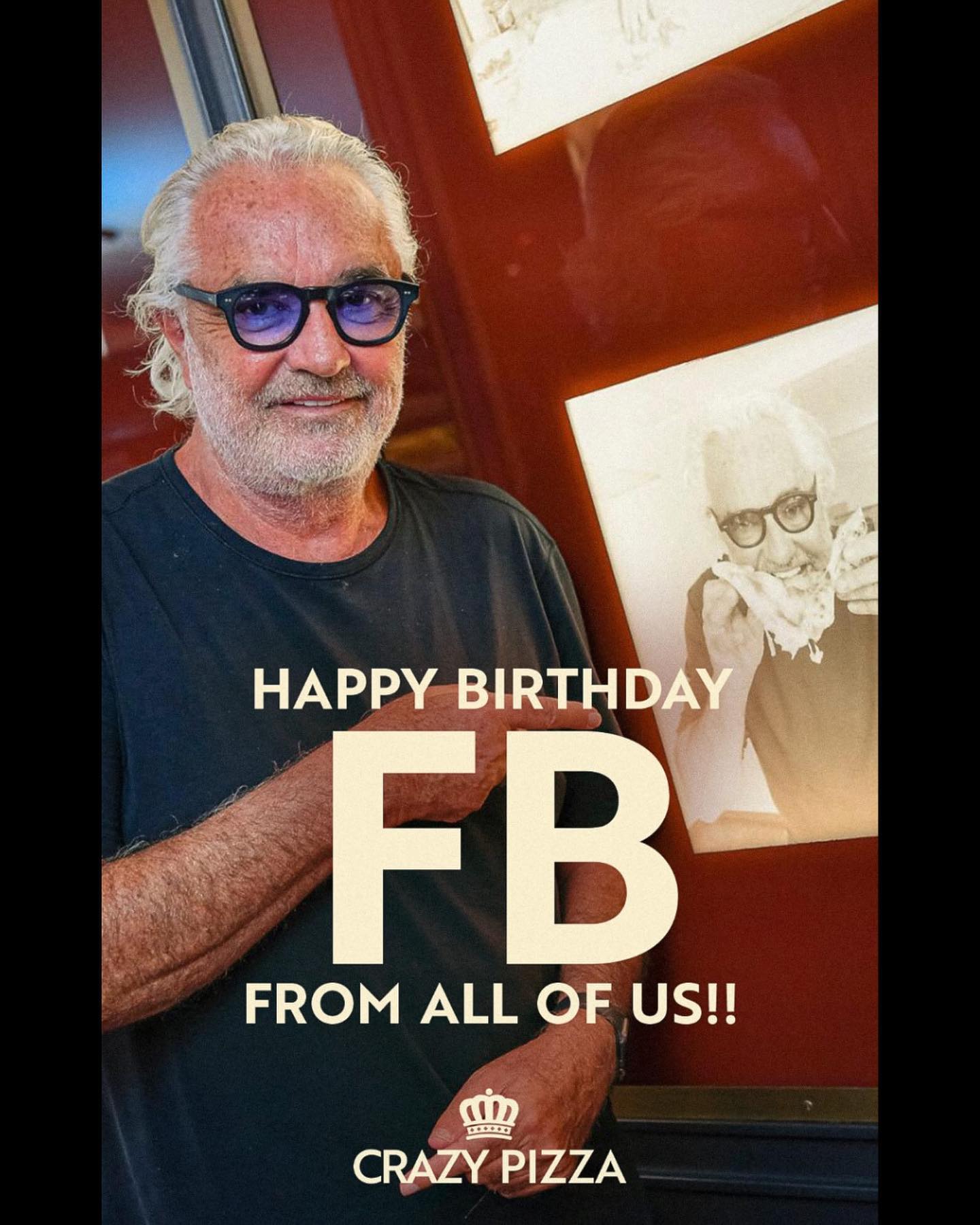 Flavio Briatore Grazie al mio grande Team per gli auguri di buon compleanno e per l’ottimo lavor...