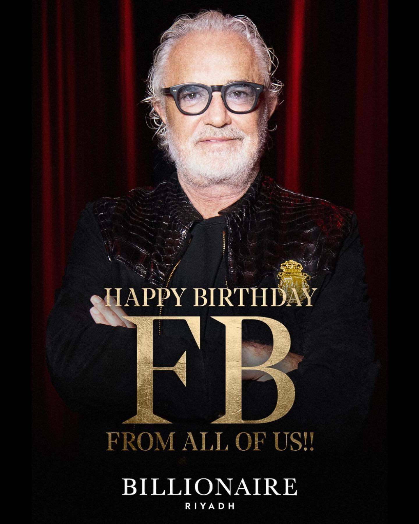 Flavio Briatore Grazie al mio grande Team per gli auguri di buon compleanno e per l’ottimo lavor...