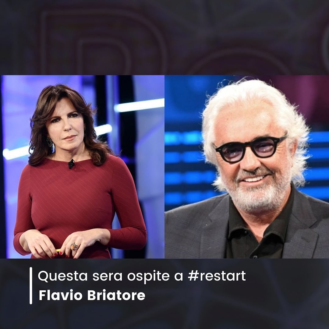 Flavio Briatore Stasera seguitemi su Rai 2 sarò ospite di Annalisa Bruchi a Restart...