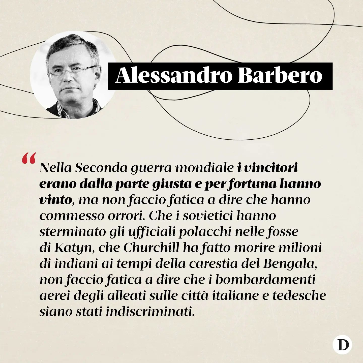 Selvaggia Lucarelli «Dall’inizio della guerra in  – scrive  - lo storico  ha sempre rifiutato richie...