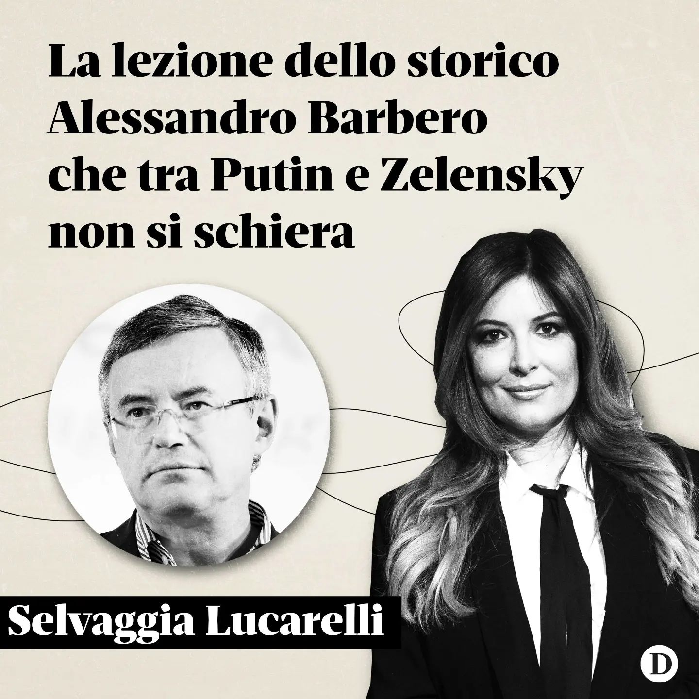 Selvaggia Lucarelli «Dall’inizio della guerra in  – scrive  - lo storico  ha sempre rifiutato richie...