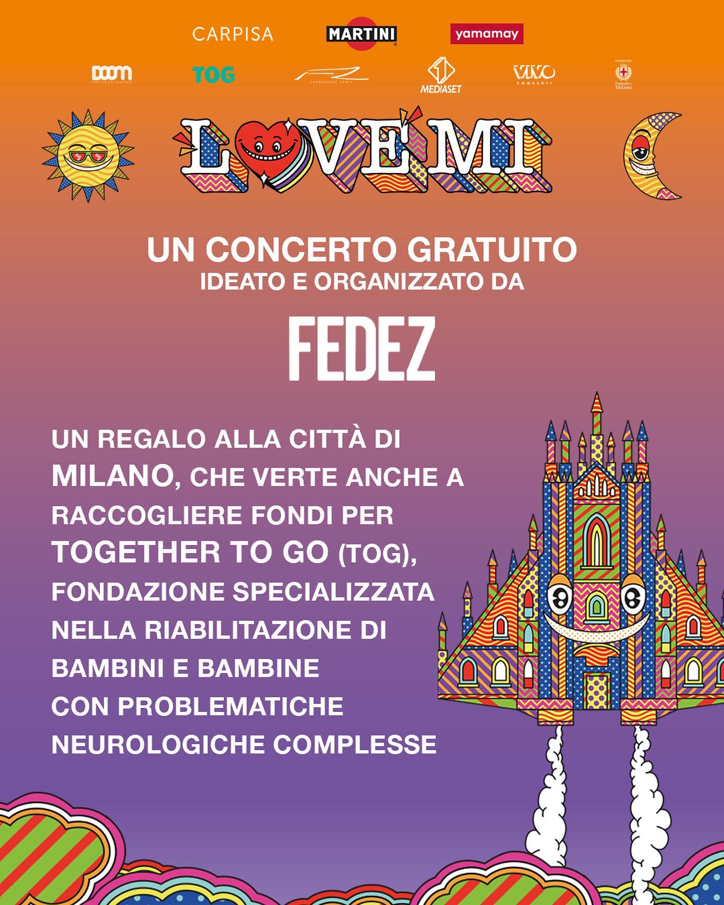 Fedez Fedez & J-Ax 28 Giugno concerto gratuito di beneficenza in Piazza del Duomo a Mi...