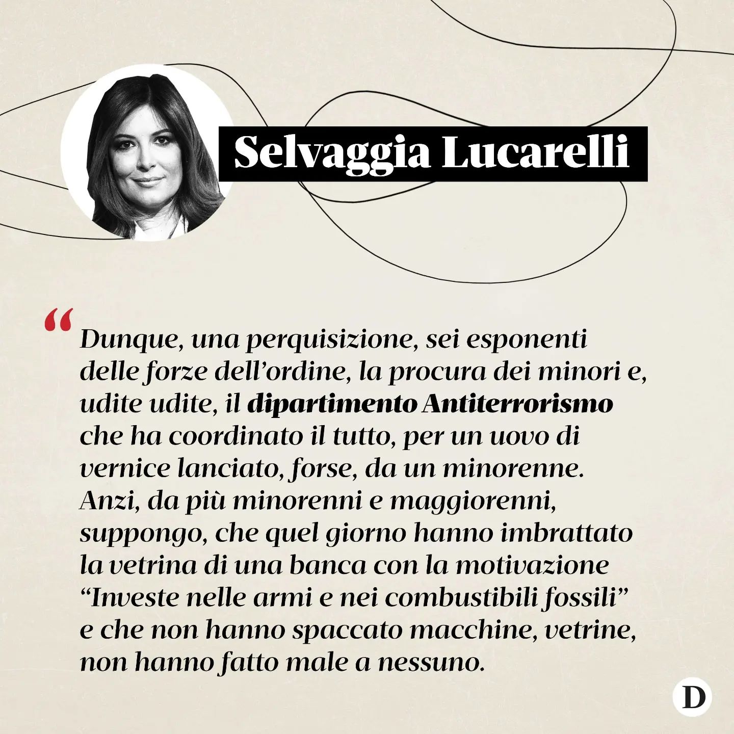 Selvaggia Lucarelli Giovedì mattina, ore 8. Sono sveglia da poco. Mio figlio Leon è in gita da due g...