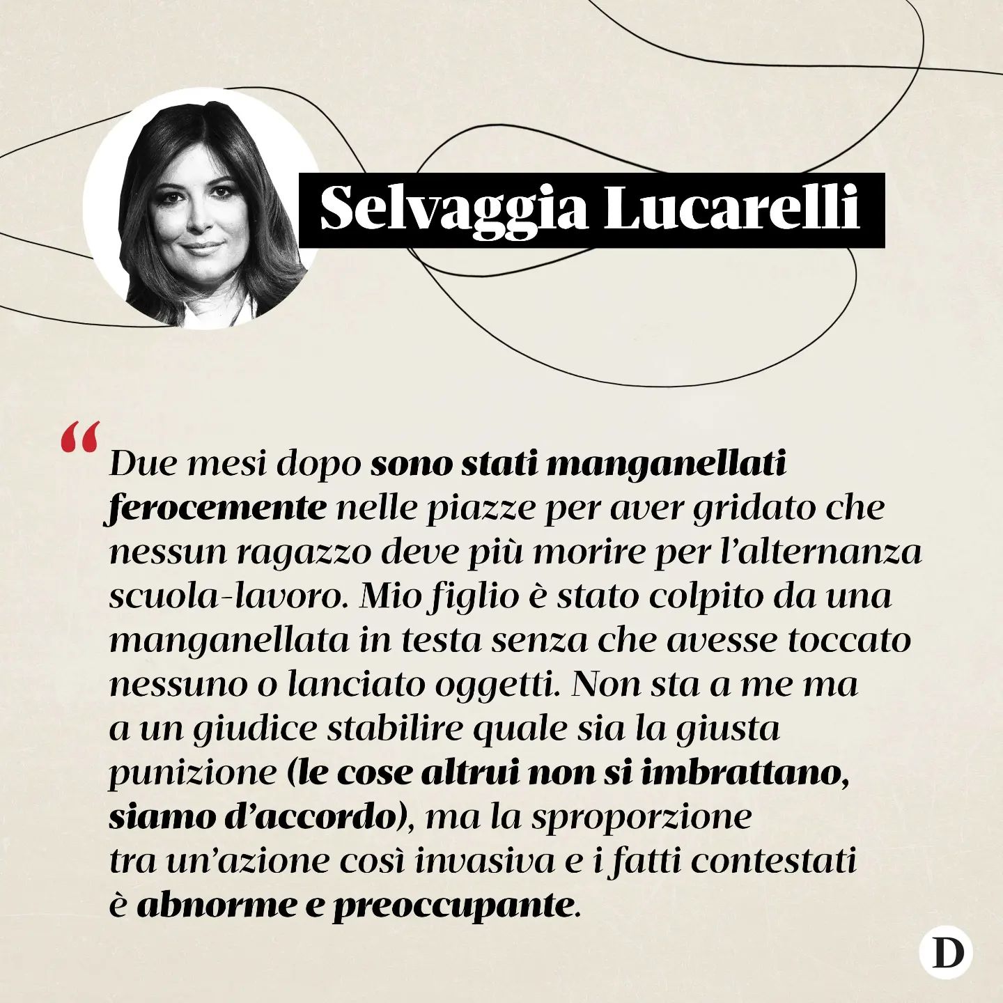 Selvaggia Lucarelli Giovedì mattina, ore 8. Sono sveglia da poco. Mio figlio Leon è in gita da due g...