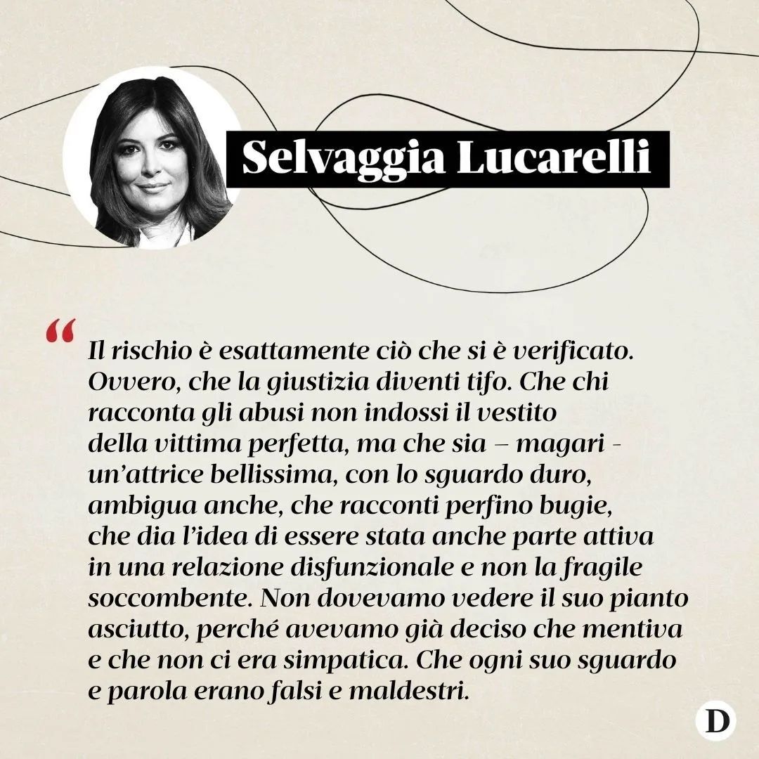 Selvaggia Lucarelli È finita come era chiaro che sarebbe finita e come non sarebbe dovuta finire, co...