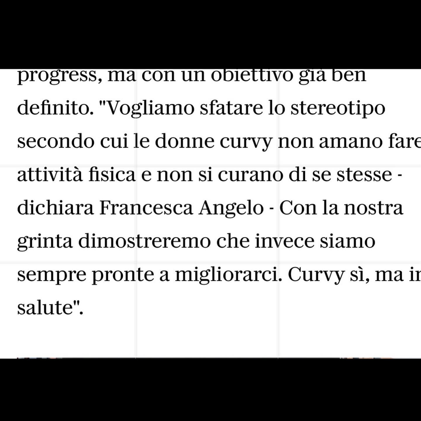 Selvaggia Lucarelli “Vogliamo sfatare lo stereotipo secondo cui le donne curvy non amano fare attivi...