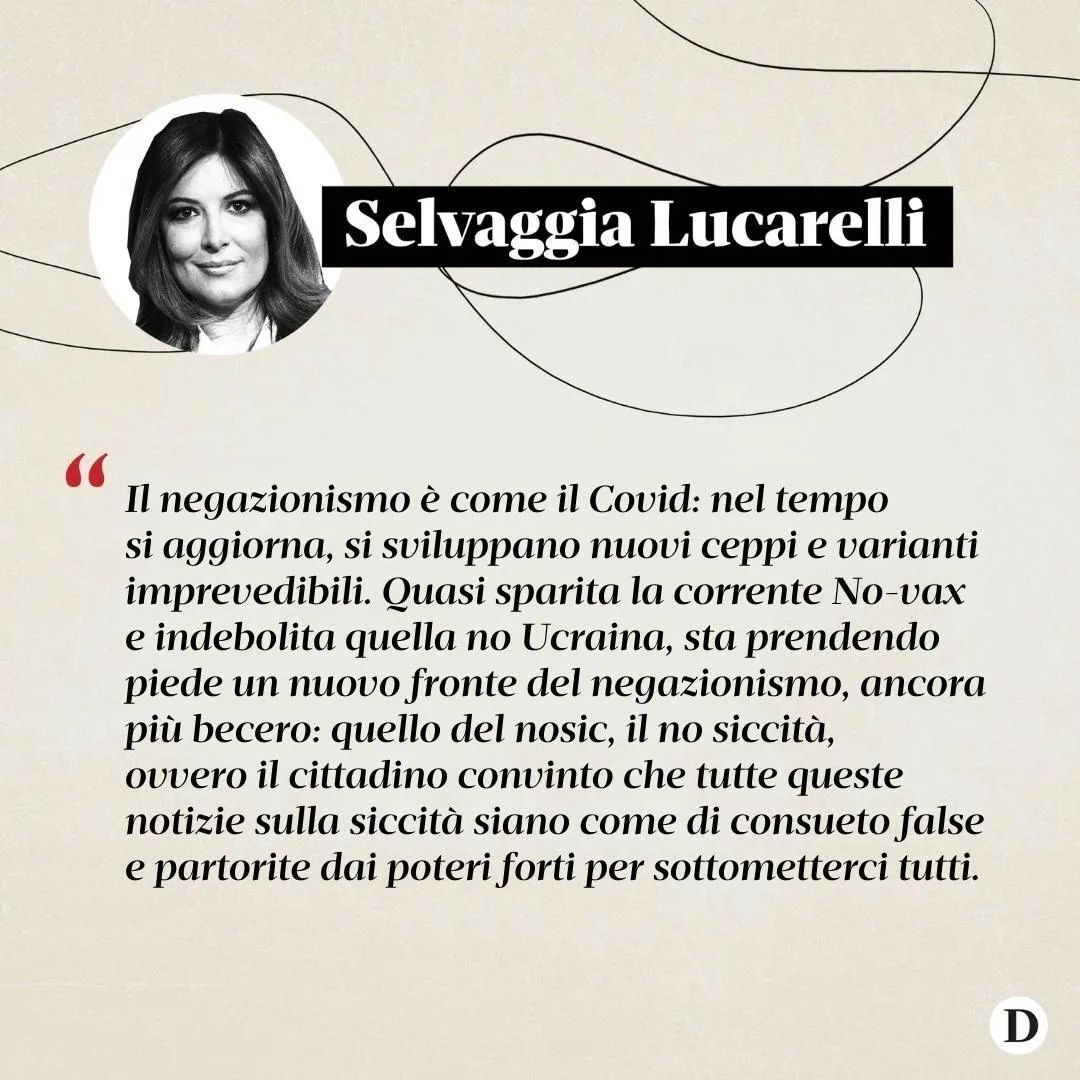 Selvaggia Lucarelli Il  è come il Covid: nel tempo si aggiorna, si sviluppano nuovi ceppi e varianti...