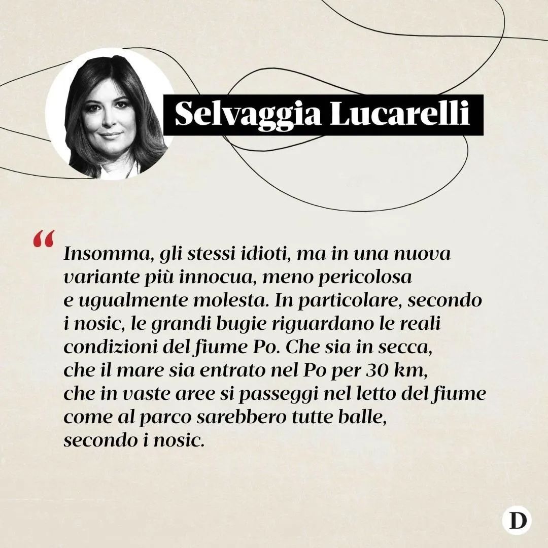 Selvaggia Lucarelli Il  è come il Covid: nel tempo si aggiorna, si sviluppano nuovi ceppi e varianti...