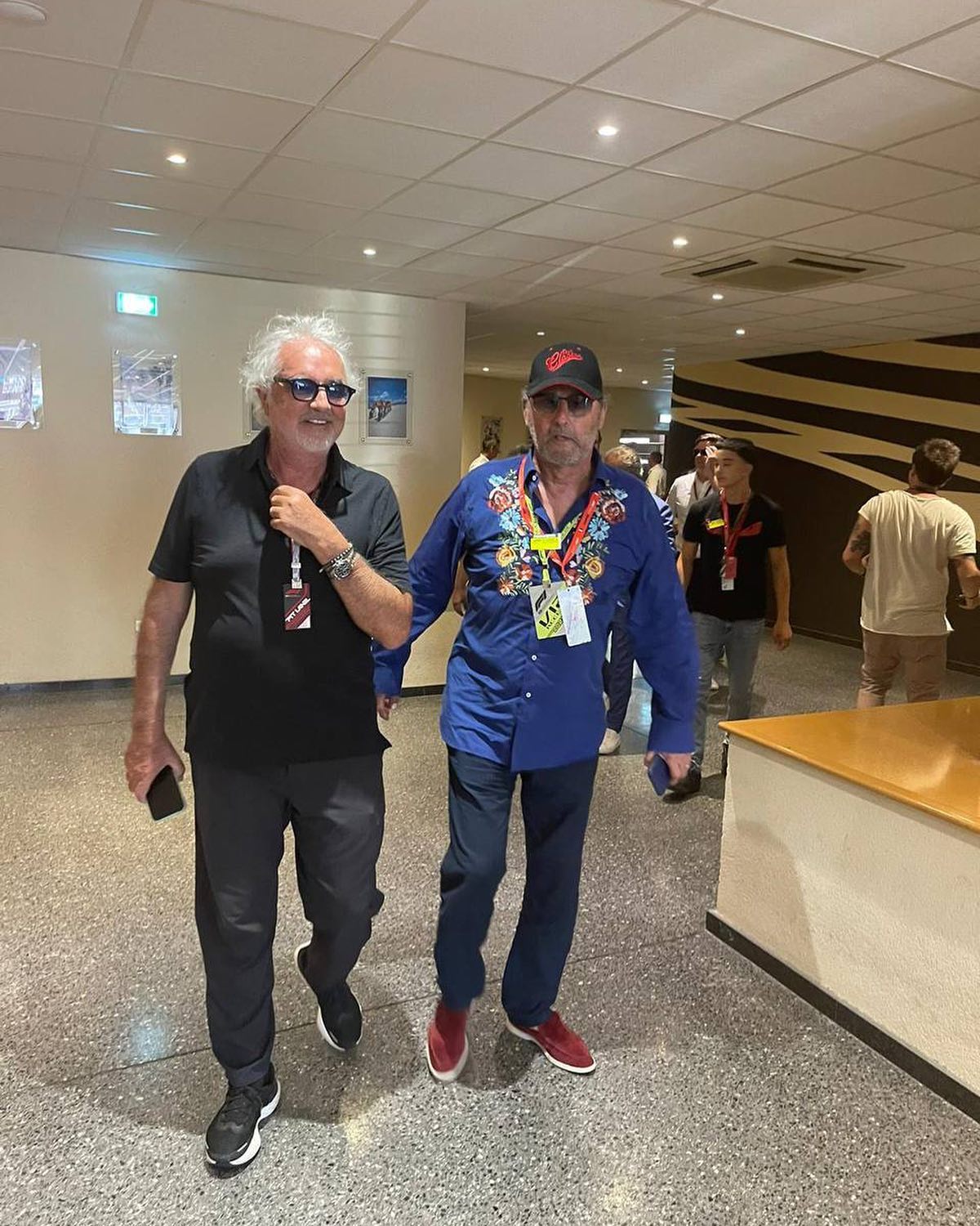 Flavio Briatore With  at French GP...