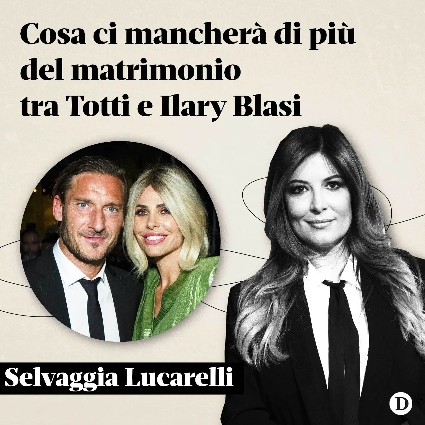 Selvaggia Lucarelli Dopo vent’anni di certezze, ci ritroviamo orfani dell’ultimo cliché sentimentale...