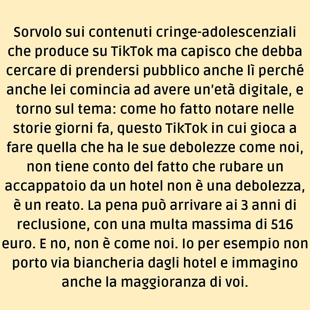 Selvaggia Lucarelli Una storia di accappatoi, furti glamour, Chiara Ferragni. Perché la legalità, in...