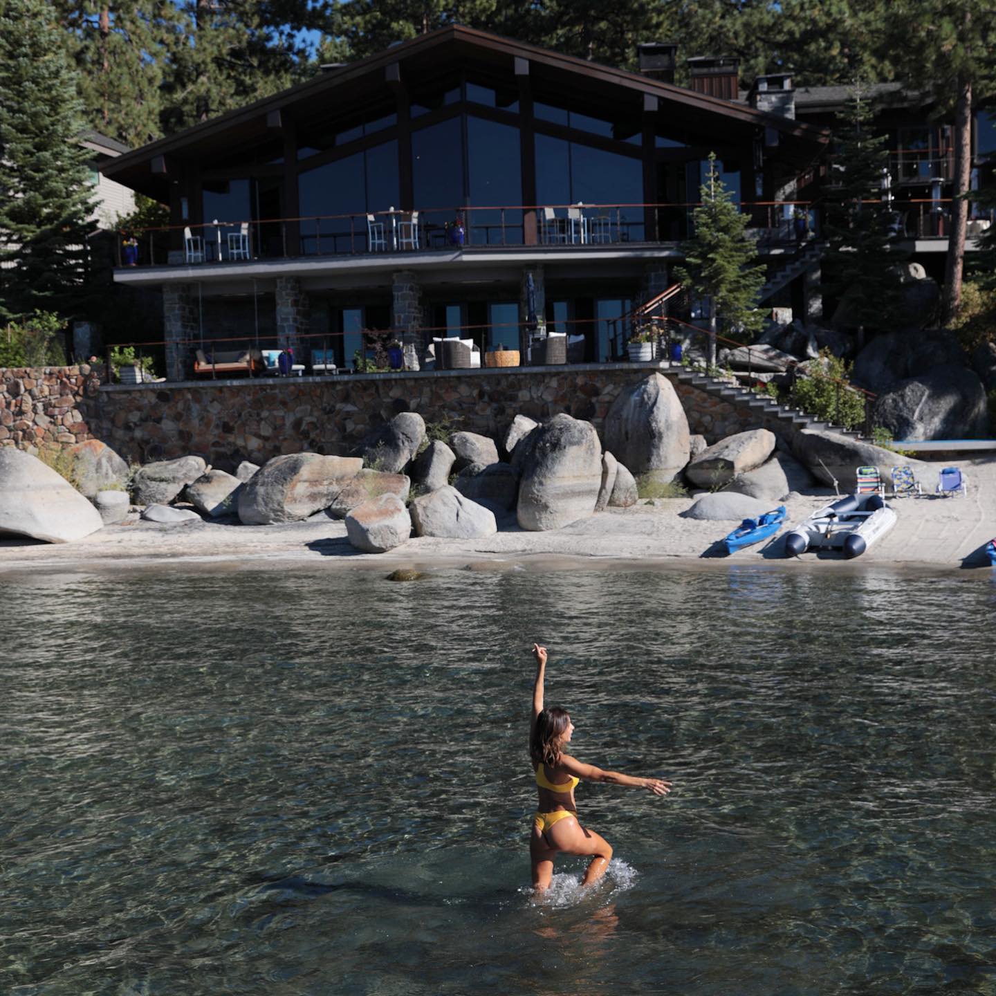 Elisabetta Canalis Lake Tahoe...