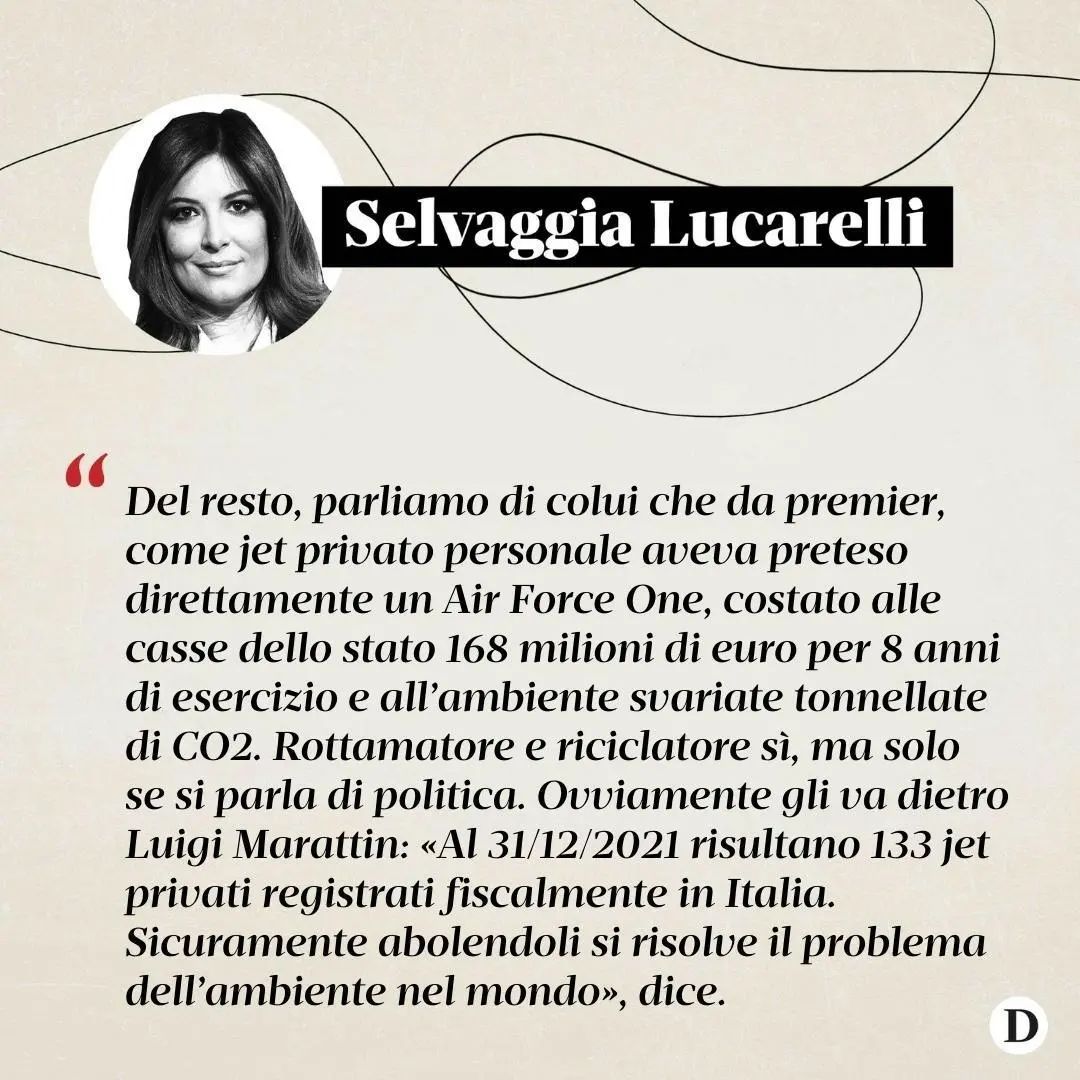 Selvaggia Lucarelli Quella di abolire i  per ridurre le  è una proposta coerente per una coalizione ...