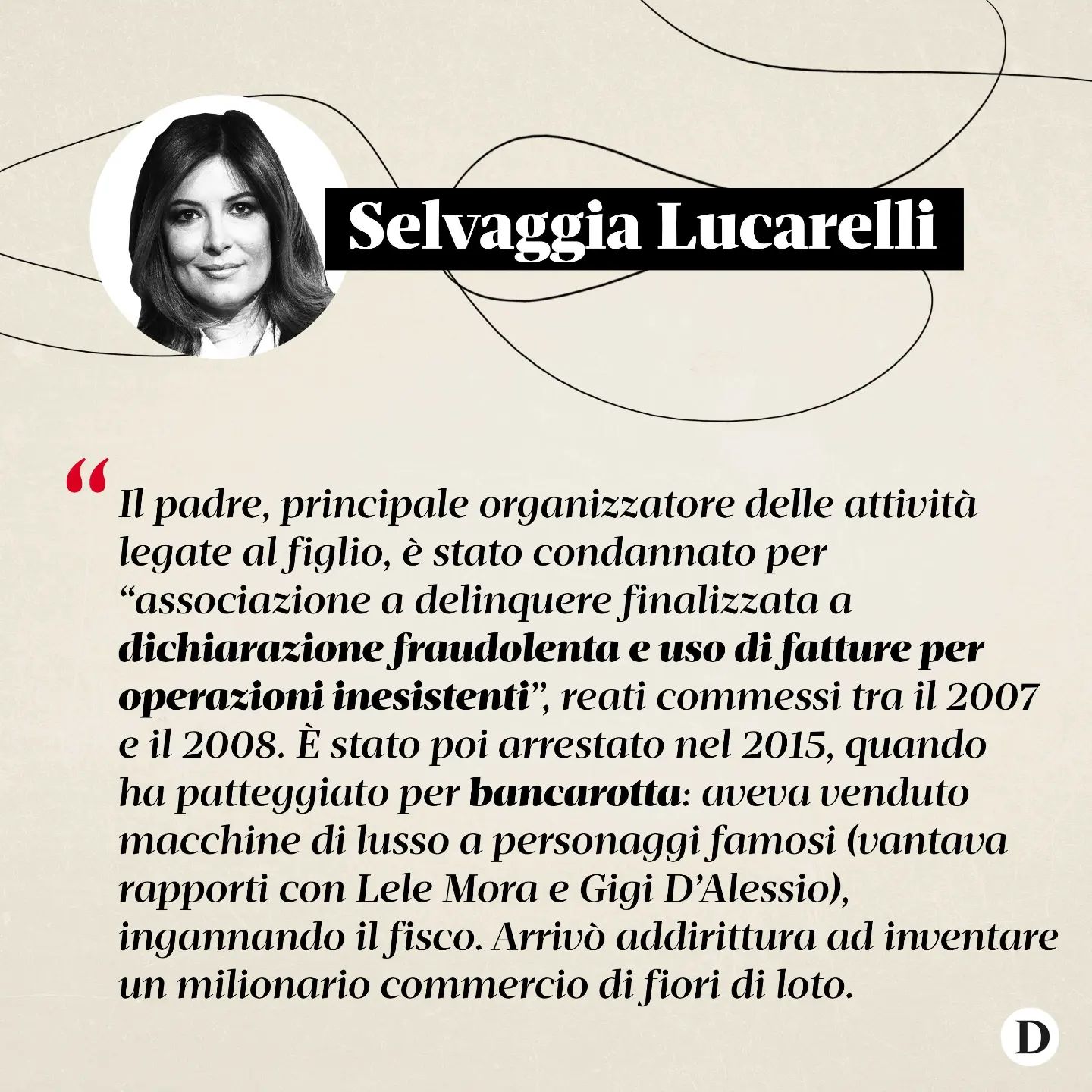 Selvaggia Lucarelli «Premessa: la storia opaca che sto per raccontare contiene un’importante e dramm...