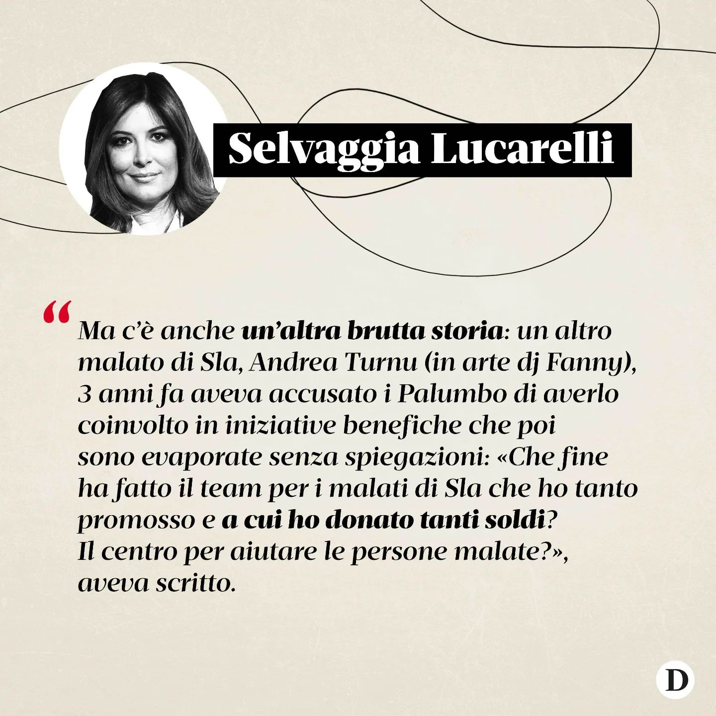 Selvaggia Lucarelli è un ragazzo sardo affetto da  Negli anni, insieme a suo padre Marco e a suo fra...