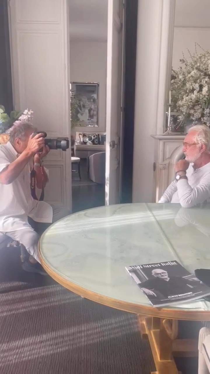 Flavio Briatore Photo session with my friend Oliviero Toscani...