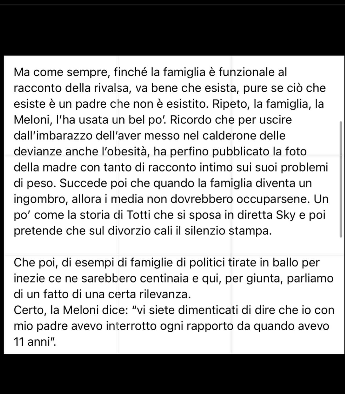 Selvaggia Lucarelli Quello che penso di Giorgia Meloni e della notizia sul vecchio arresto del padre...