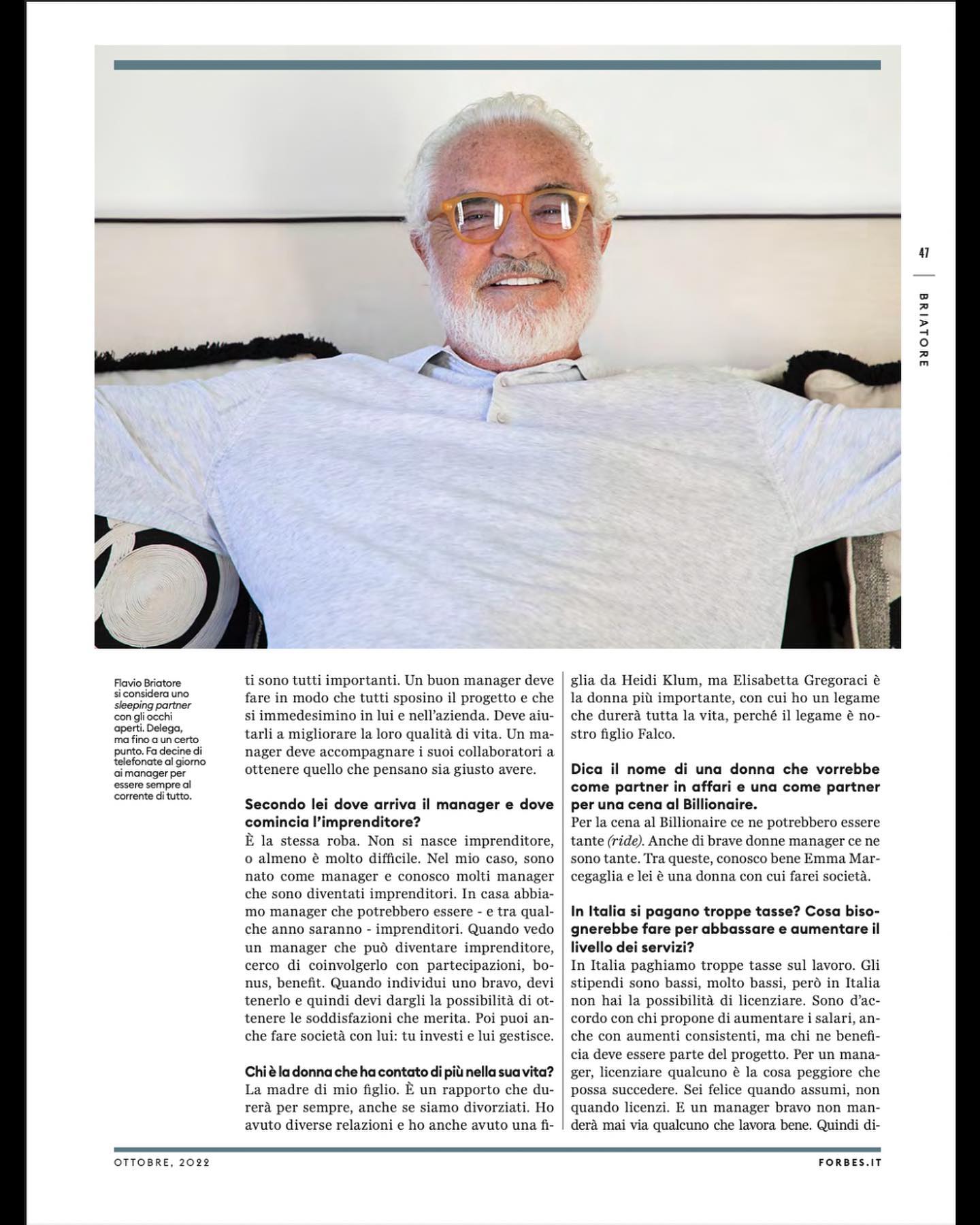 Flavio Briatore Cover story di  
Foto di...