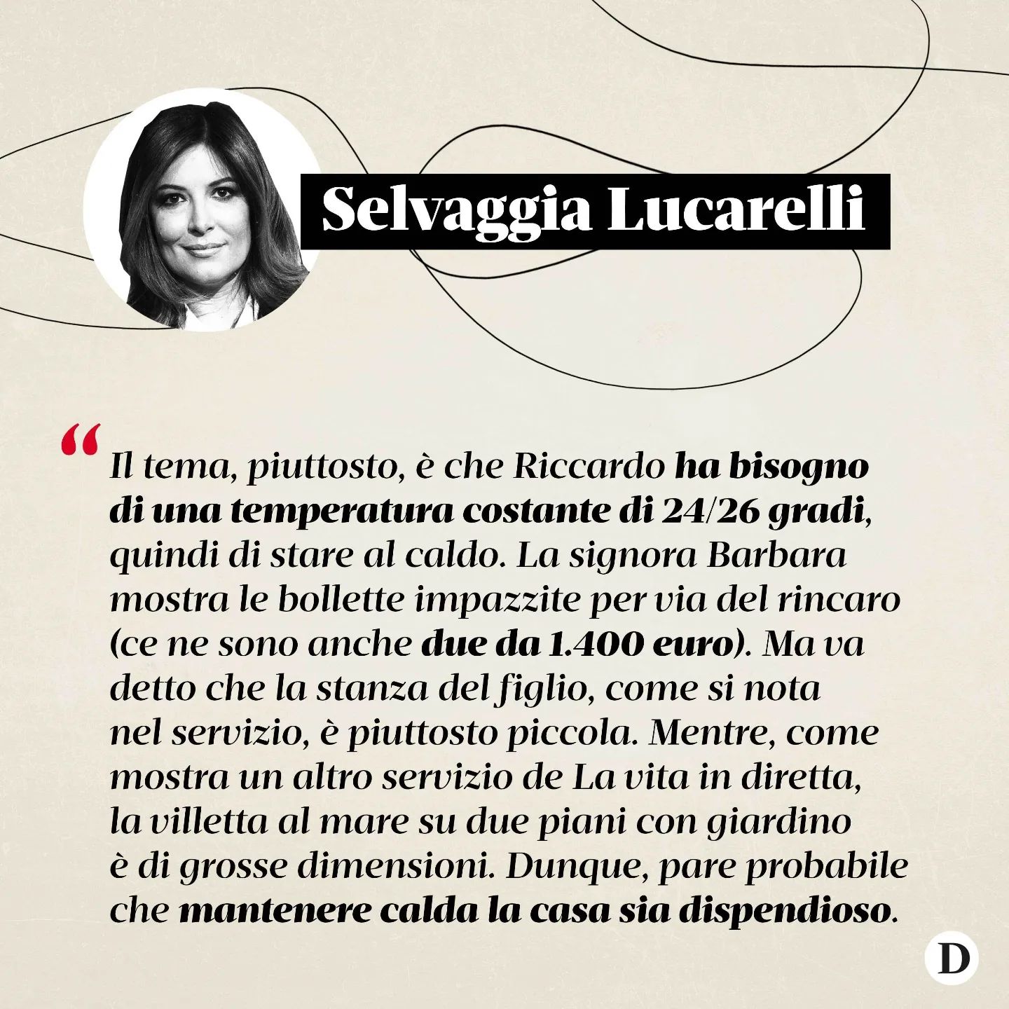 Selvaggia Lucarelli C’è un servizio andato in onda a  che rappresenta esattamente tutto quello che c...