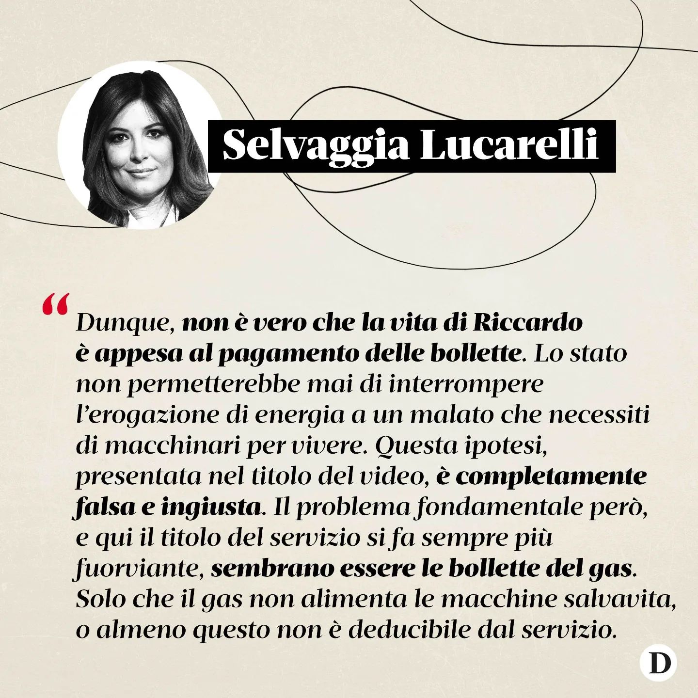 Selvaggia Lucarelli C’è un servizio andato in onda a  che rappresenta esattamente tutto quello che c...