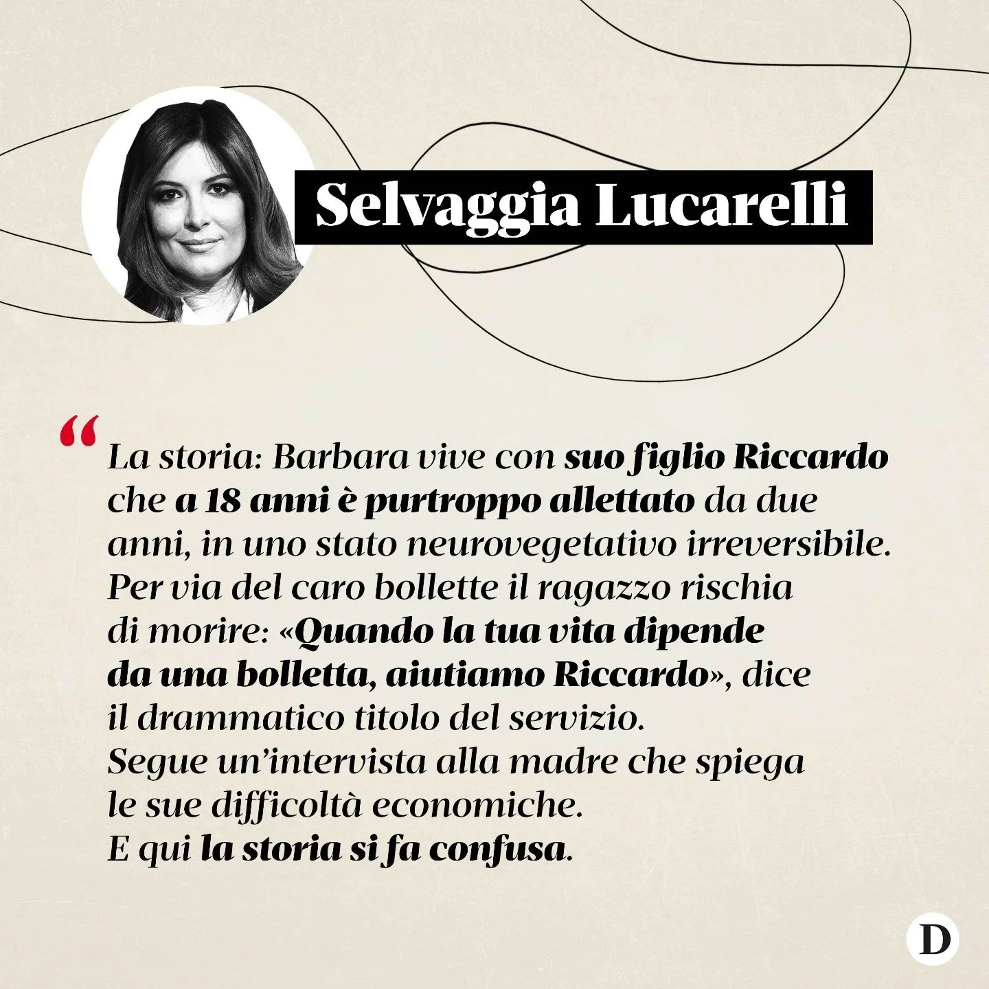 Selvaggia Lucarelli C’è un servizio andato in onda a  che rappresenta esattamente tutto quello che c...