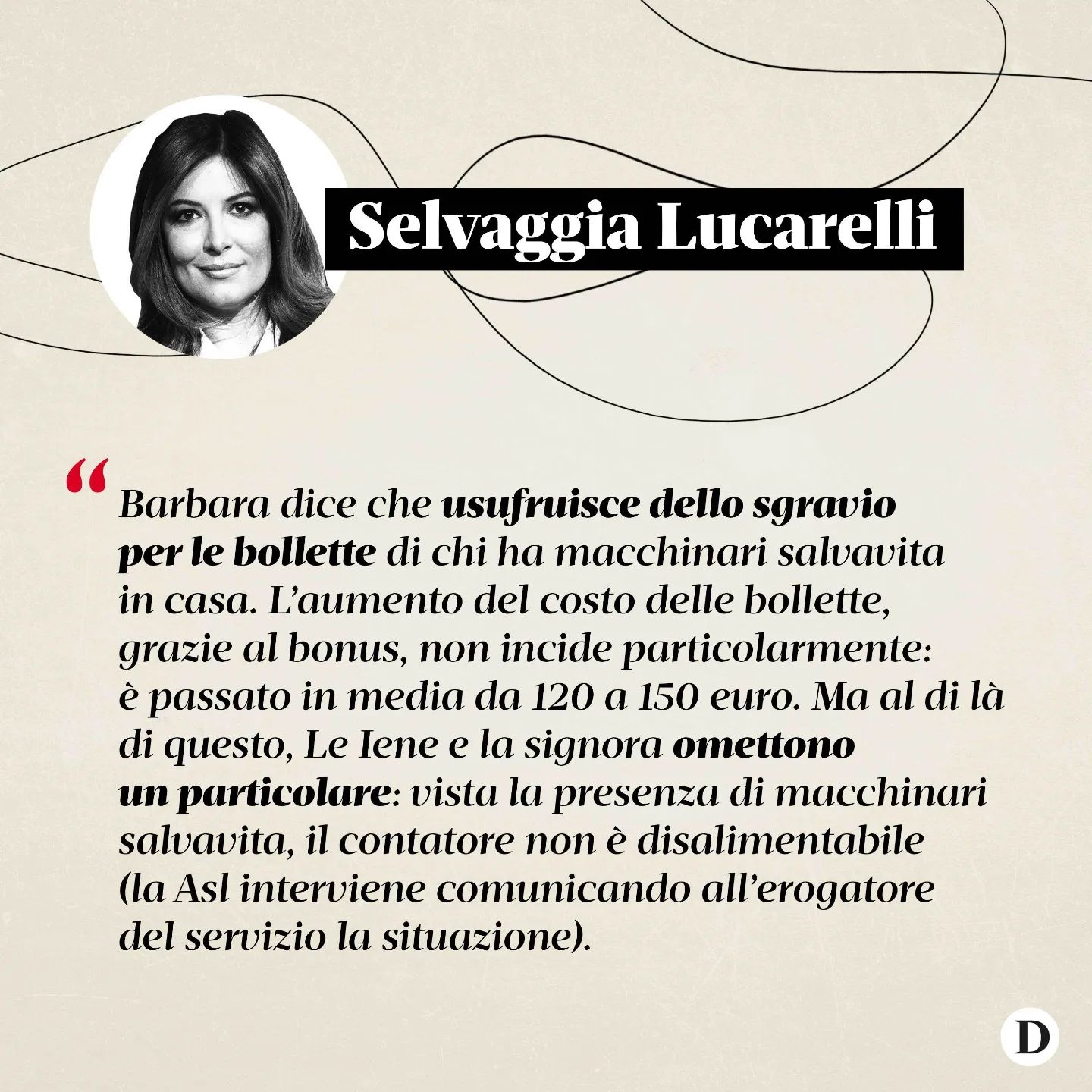 Selvaggia Lucarelli C’è un servizio andato in onda a  che rappresenta esattamente tutto quello che c...