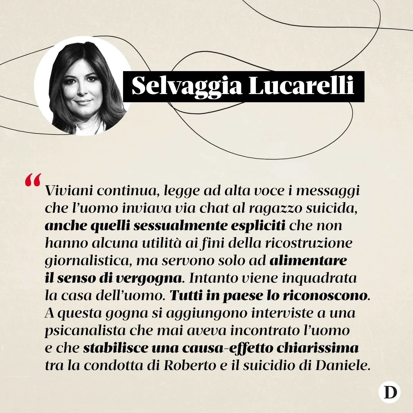 Selvaggia Lucarelli Sono due decenni che si assiste allo scempio che  fanno del  che accettiamo le i...