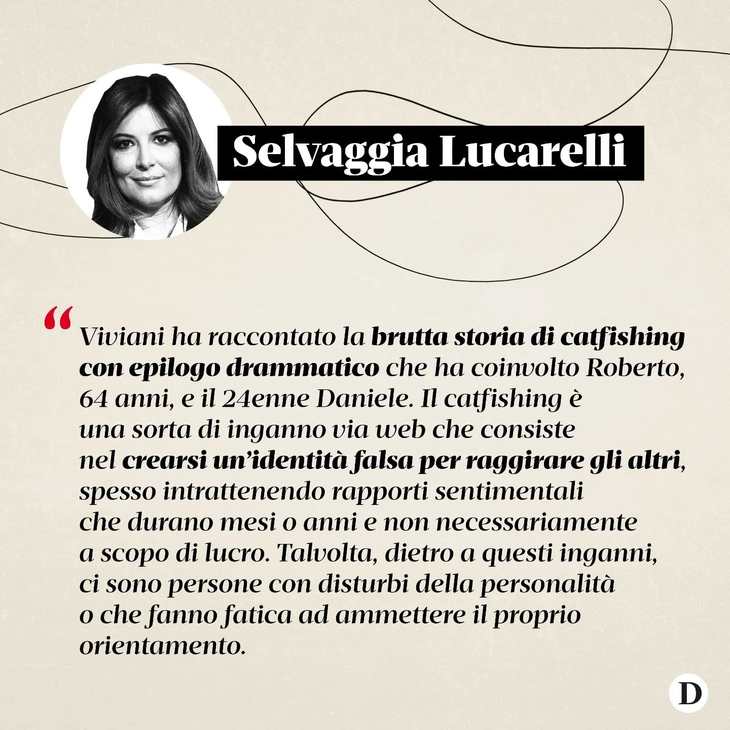 Selvaggia Lucarelli Sono due decenni che si assiste allo scempio che  fanno del  che accettiamo le i...