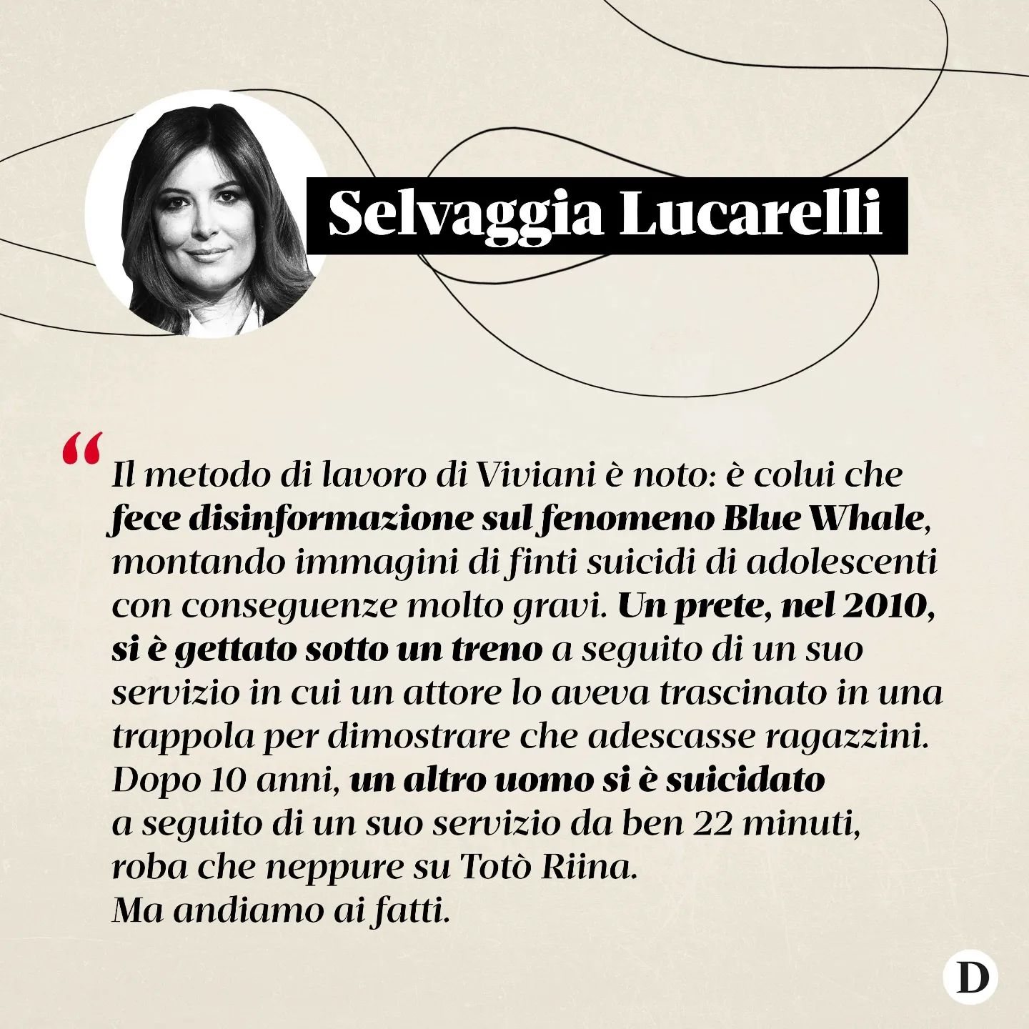 Selvaggia Lucarelli Sono due decenni che si assiste allo scempio che  fanno del  che accettiamo le i...