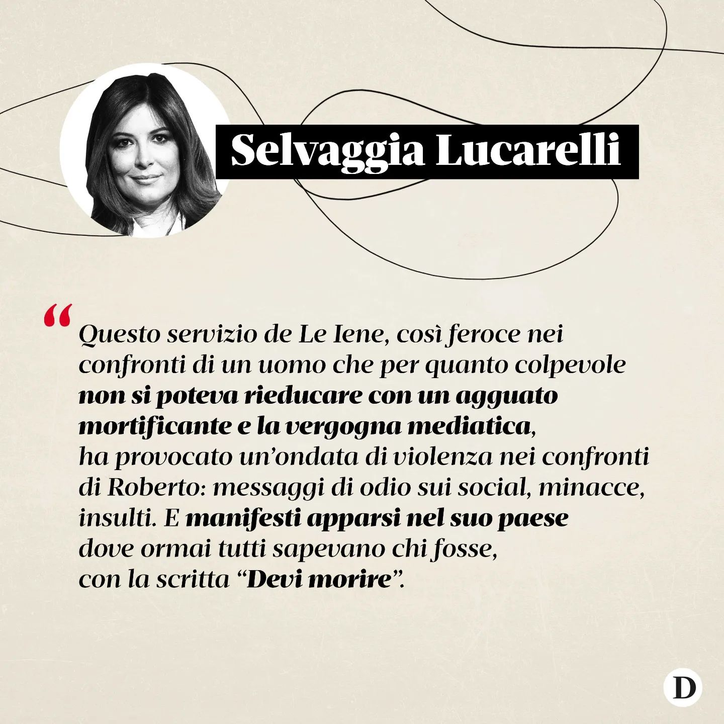 Selvaggia Lucarelli Sono due decenni che si assiste allo scempio che  fanno del  che accettiamo le i...