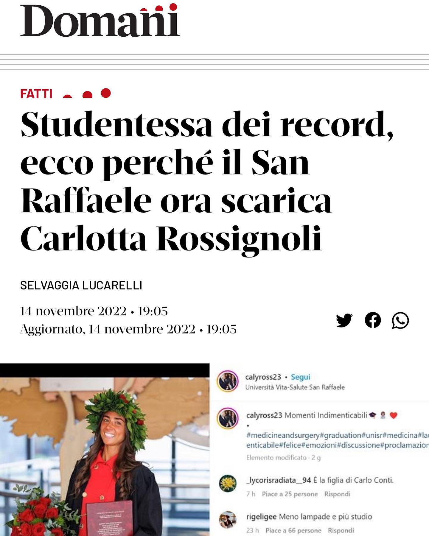 Selvaggia Lucarelli l’Università Vita e Salute San Raffaele ha provato a dare le sue spiegazioni sul...