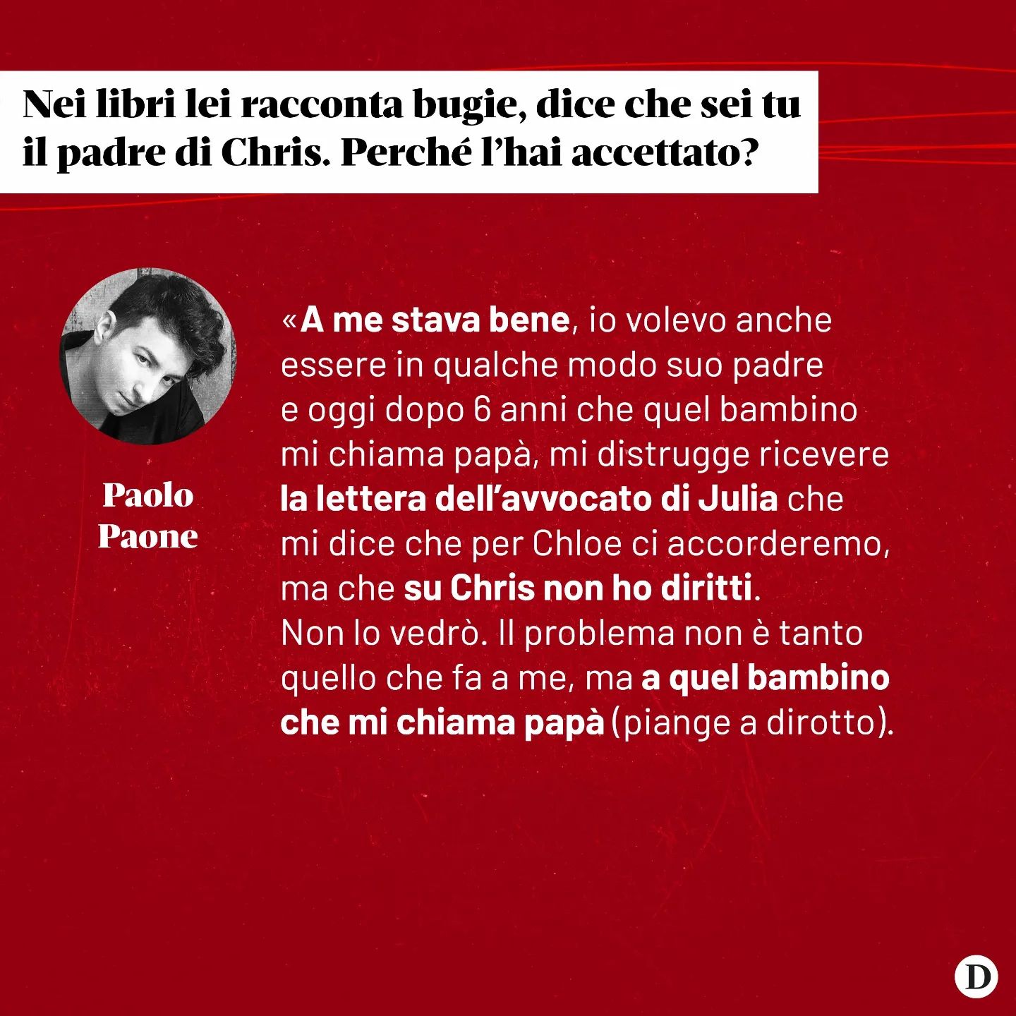 Selvaggia Lucarelli “ è l’ex compagno di  la mamma influencer (nota su Instagram come  al centro del...