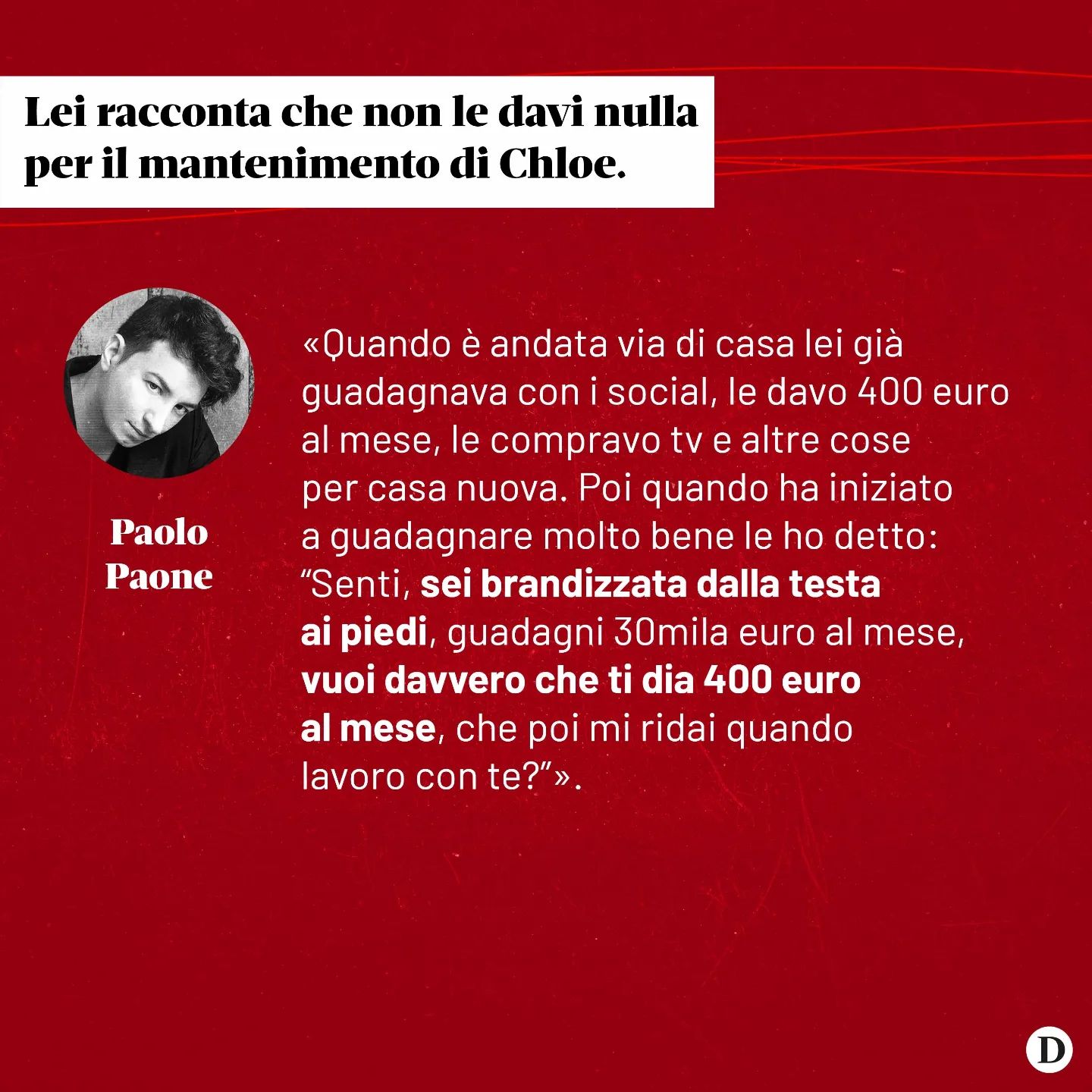 Selvaggia Lucarelli “ è l’ex compagno di  la mamma influencer (nota su Instagram come  al centro del...