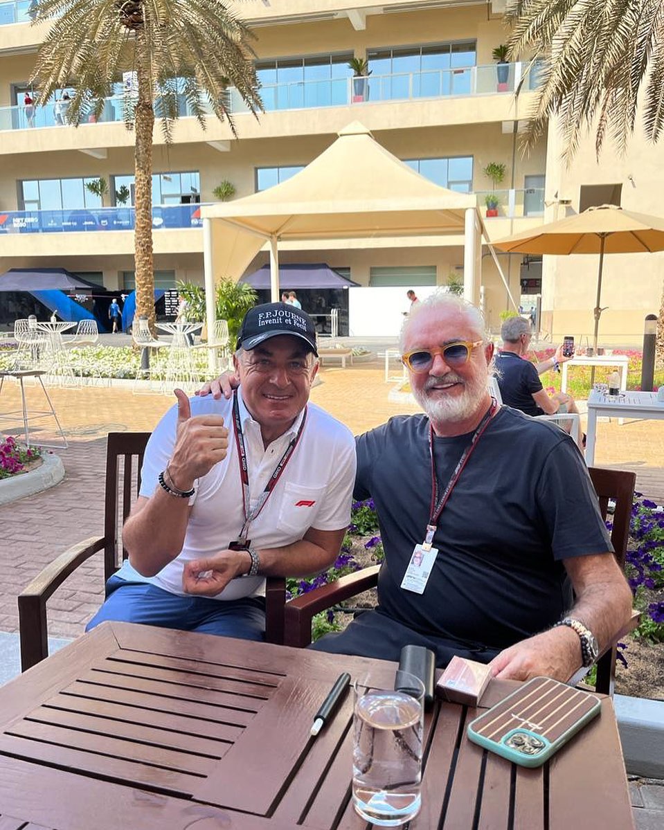 Flavio Briatore With  at the Abu Dhabi Grand Prix...