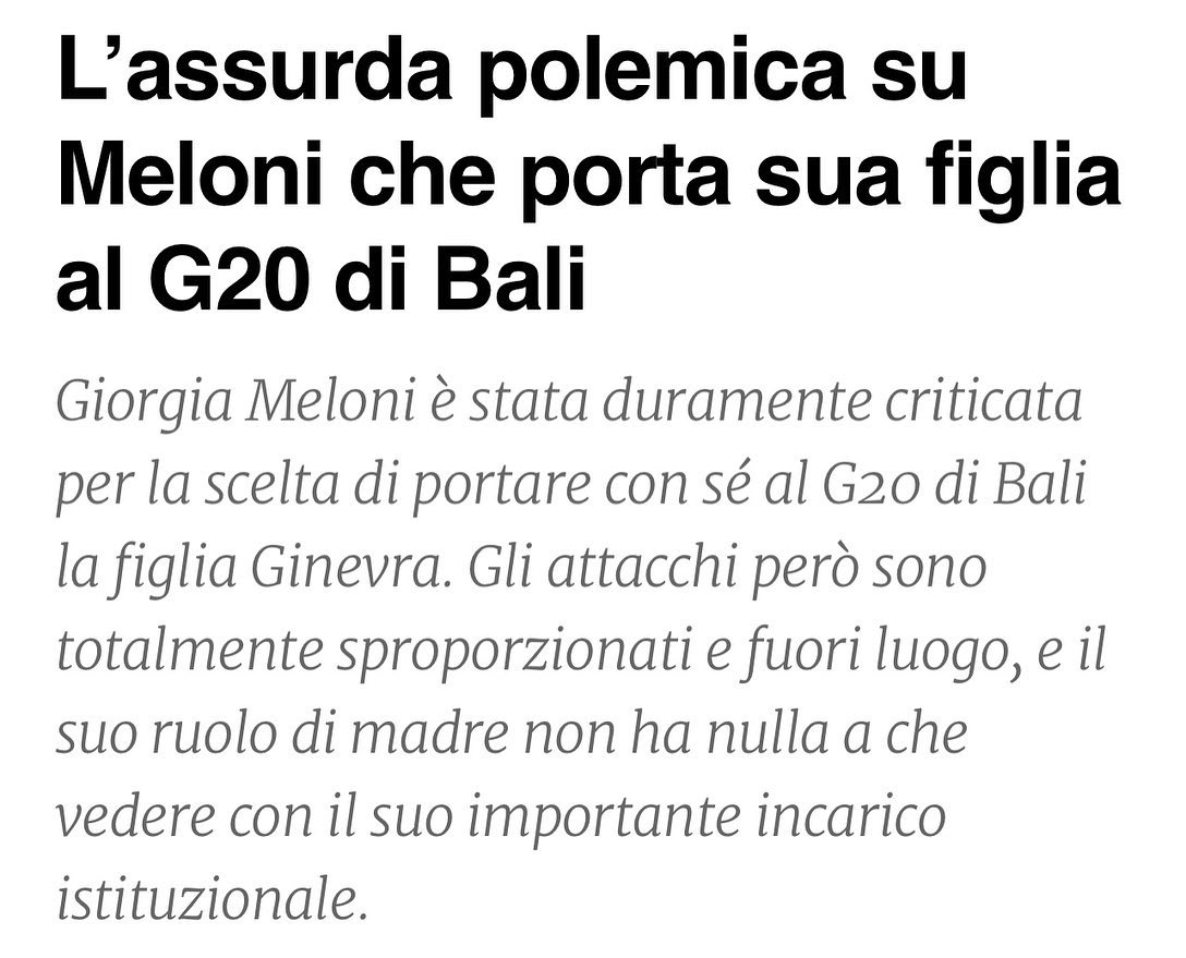 Selvaggia Lucarelli La storia che Giorgia Meloni sia stata duramente attaccata per aver portato la f...