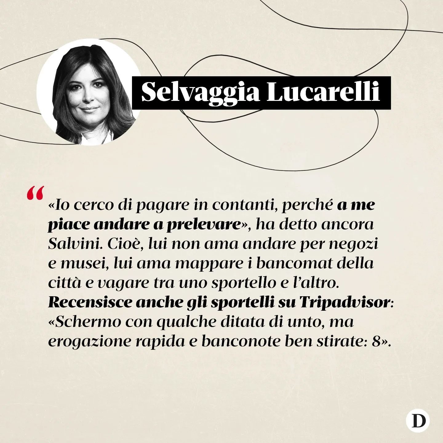 Selvaggia Lucarelli “Mentre il mondo va verso una direzione precisa, e cioè quella della semplificaz...