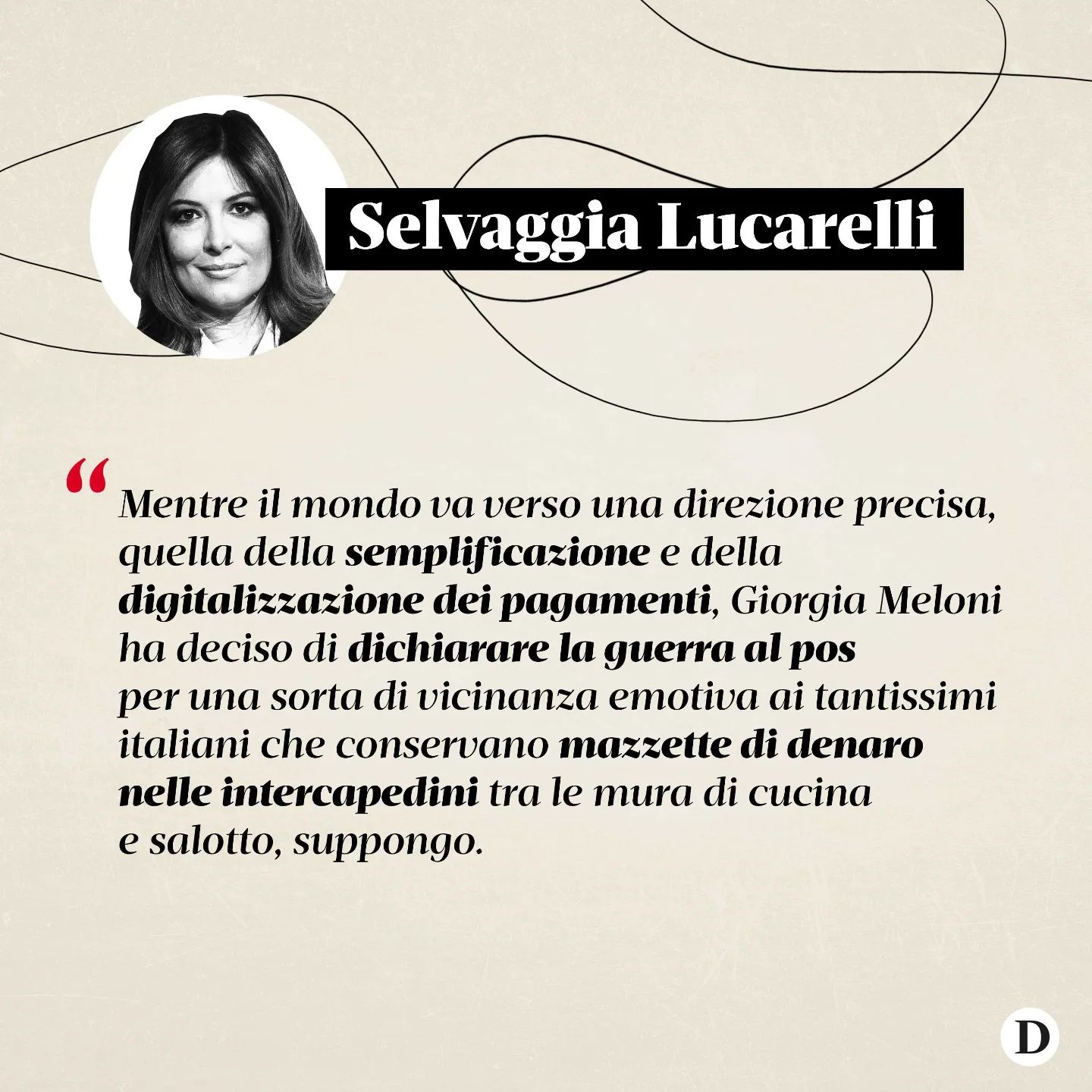 Selvaggia Lucarelli “Mentre il mondo va verso una direzione precisa, e cioè quella della semplificaz...