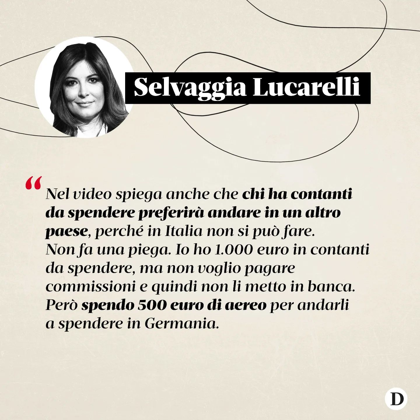 Selvaggia Lucarelli “Mentre il mondo va verso una direzione precisa, e cioè quella della semplificaz...