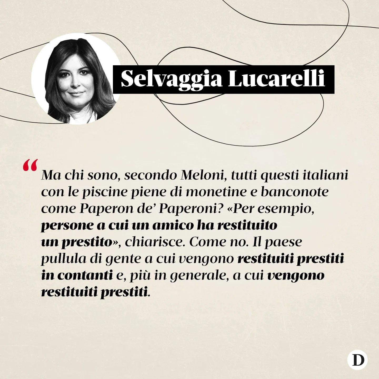 Selvaggia Lucarelli “Mentre il mondo va verso una direzione precisa, e cioè quella della semplificaz...