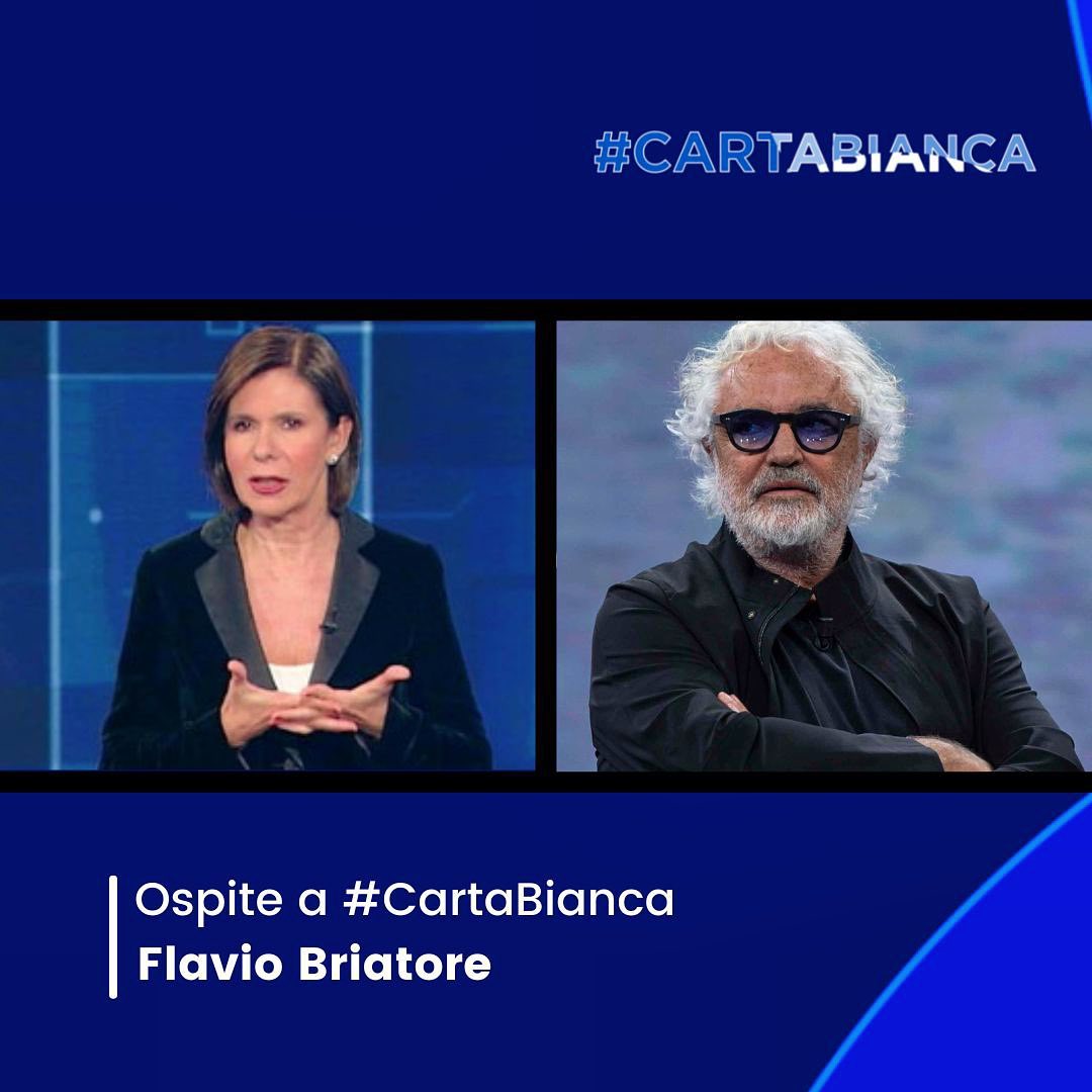 Flavio Briatore Stasera alle 22:30 sarò in collegamento su Rai 3 ospite di  per  . 
Vi aspetto!...