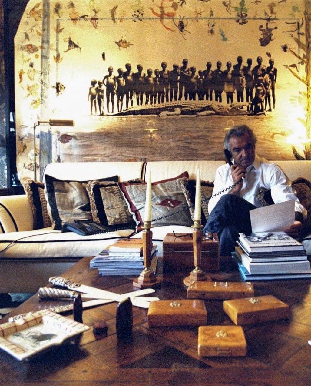 Flavio Briatore At home in Fingest, UK, 2002...